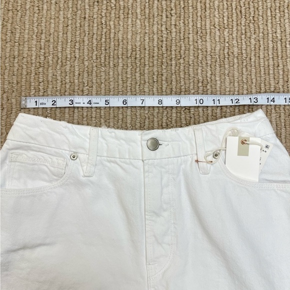 Good American Good ‘90s Duster Natural Fray In White035 Jeans Size 2/26 Women - Picture 13 of 16